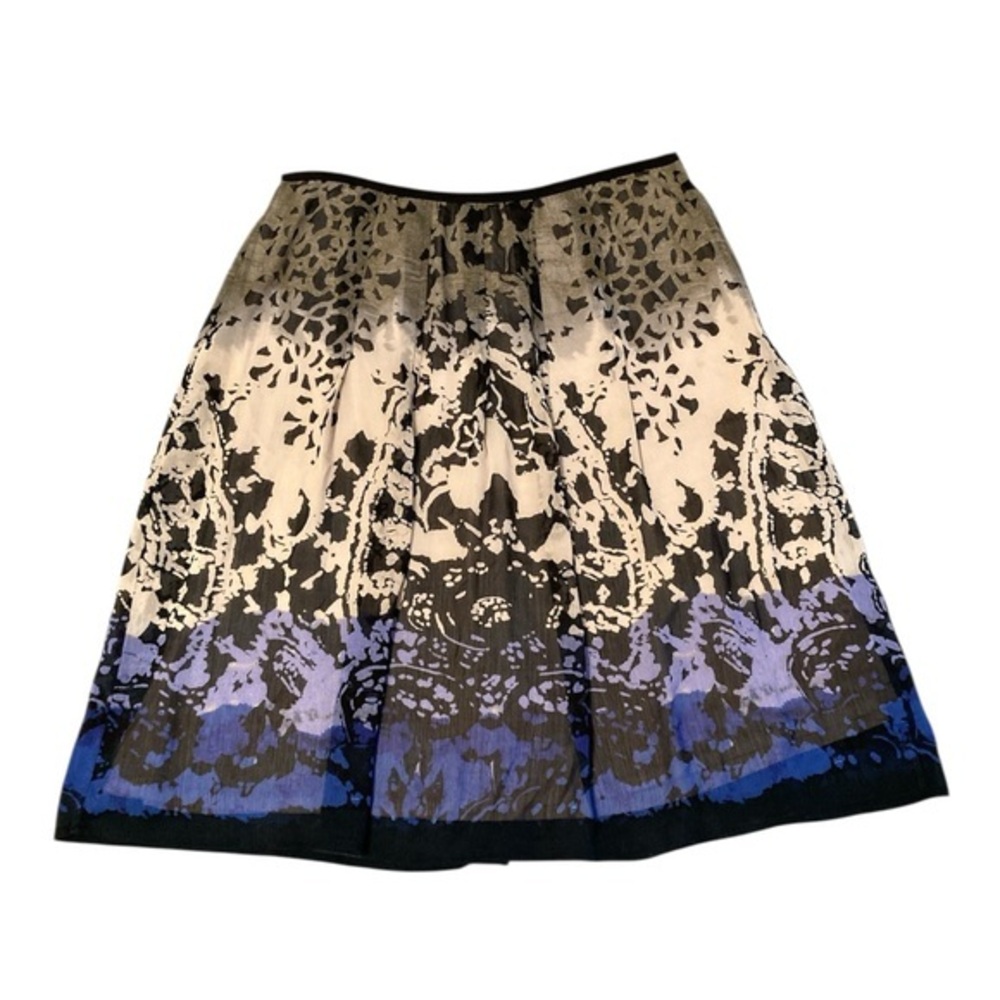 NIC+ZOE Skirt Black and Purple A-Line 10 petite lined